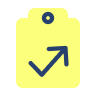 Icon graphic of a clipboard with an upward trend arrow